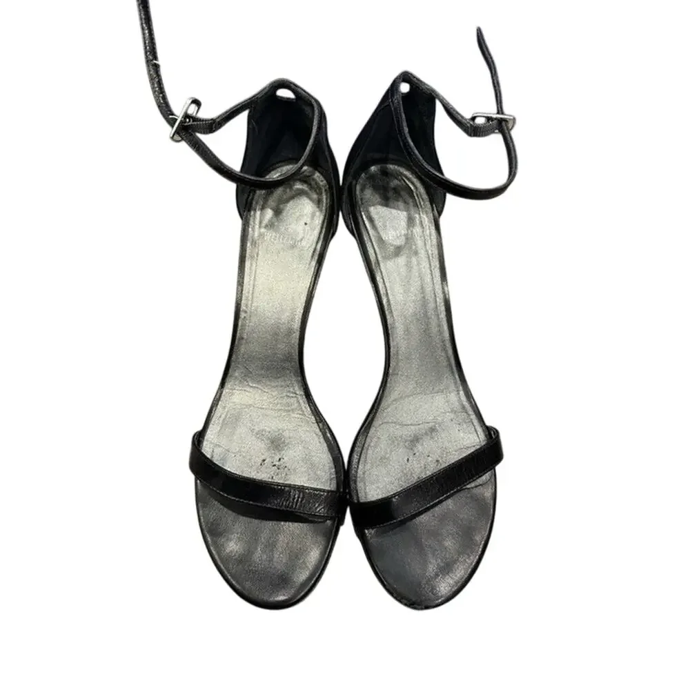 Stuart Weitzman Women’s 8.5 Black Open Toed High Heeled Shoes
